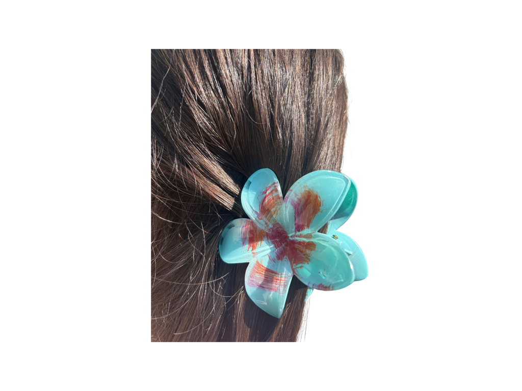 Hair Clip, Tropical Flower Hair Accessory, Floral Barrette, Hawaiian Hair Clip, Summer Hair Gift