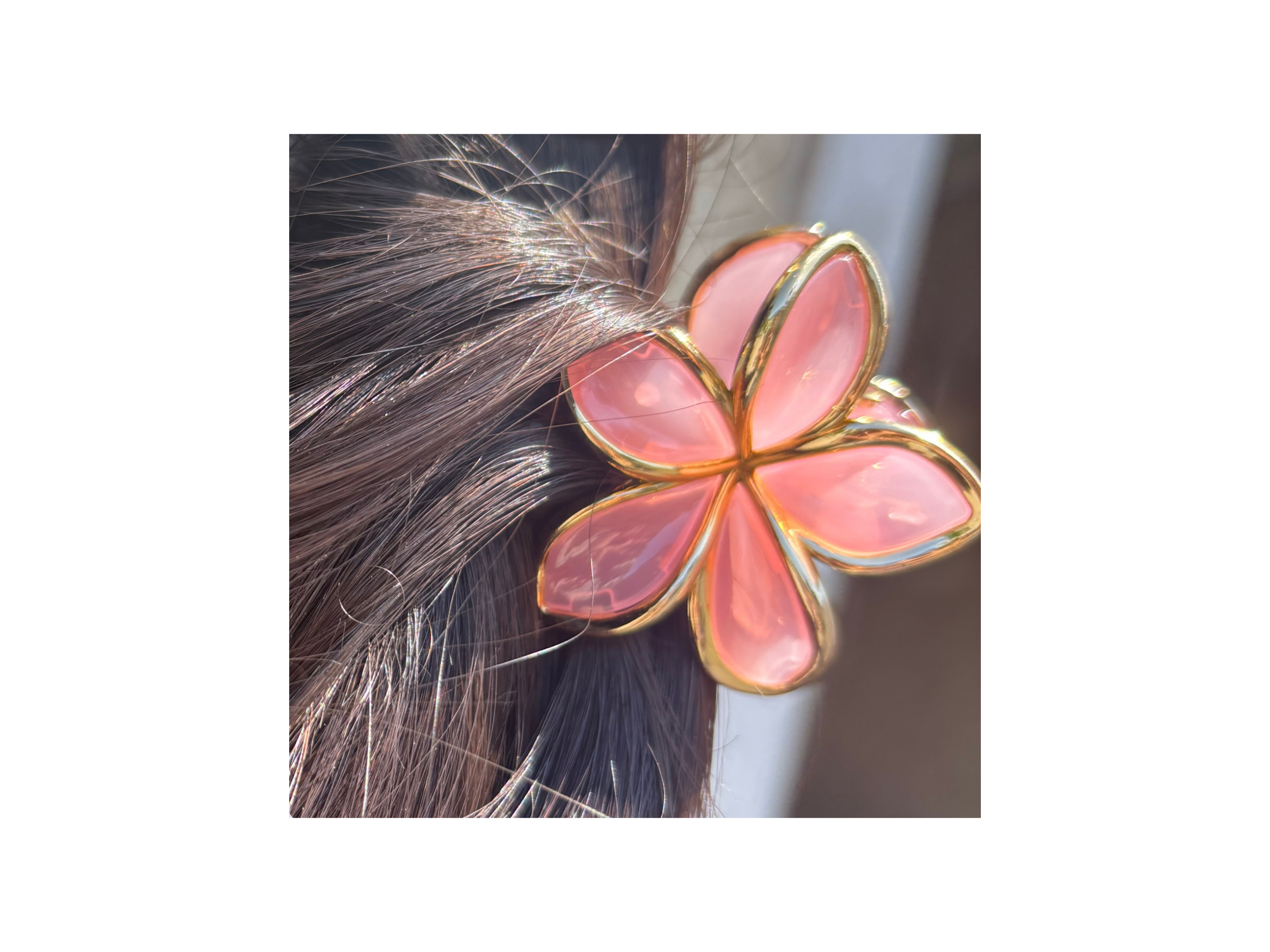 Pink Plumeria Hair Clip, Tropical Flower Hair Accessory, Floral Barrette, Hawaiian Hair Clip, Summer Hair Gift