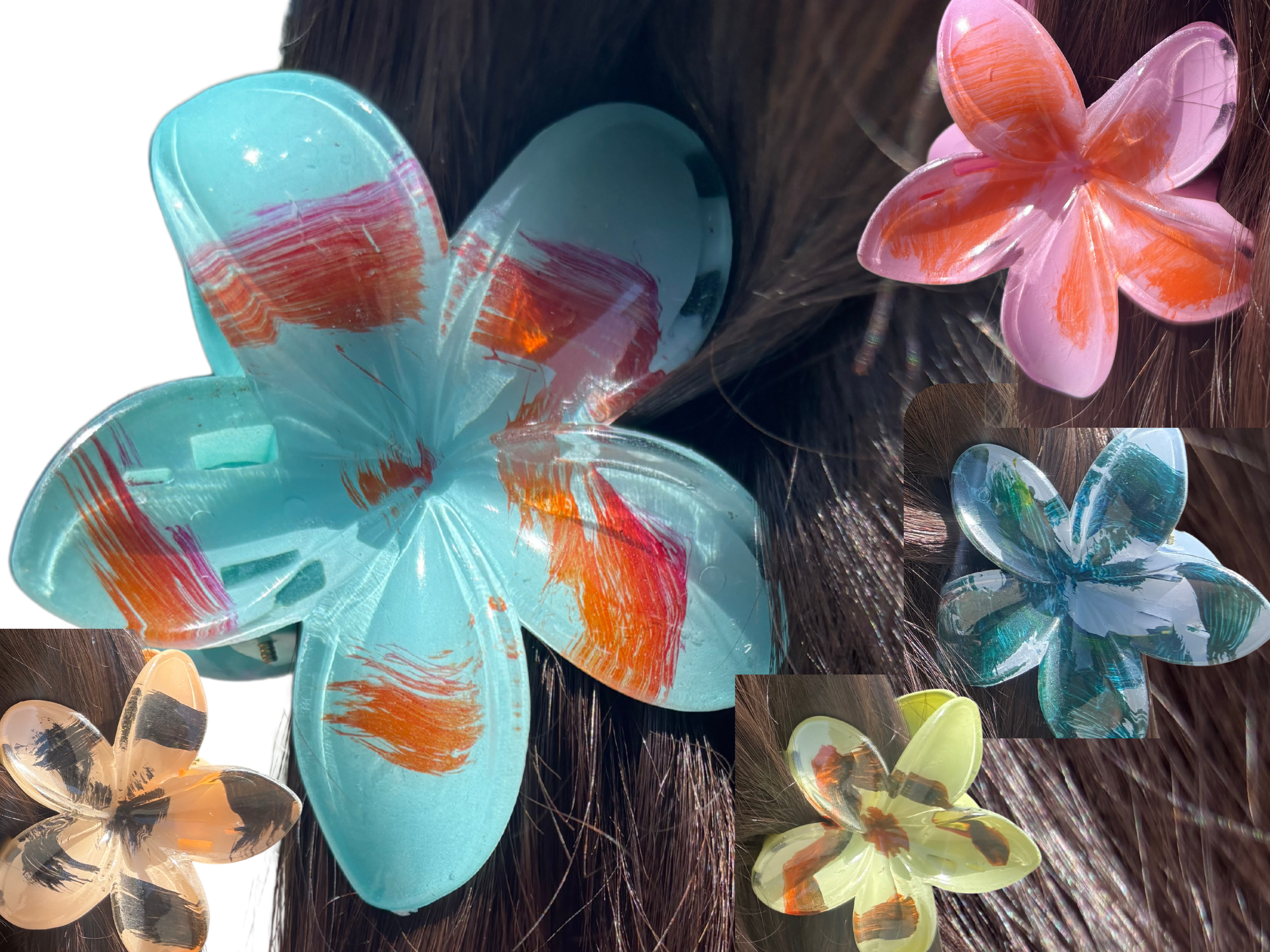 Hair Clip, Tropical Flower Hair Accessory, Floral Barrette, Hawaiian Hair Clip, Summer Hair Gift