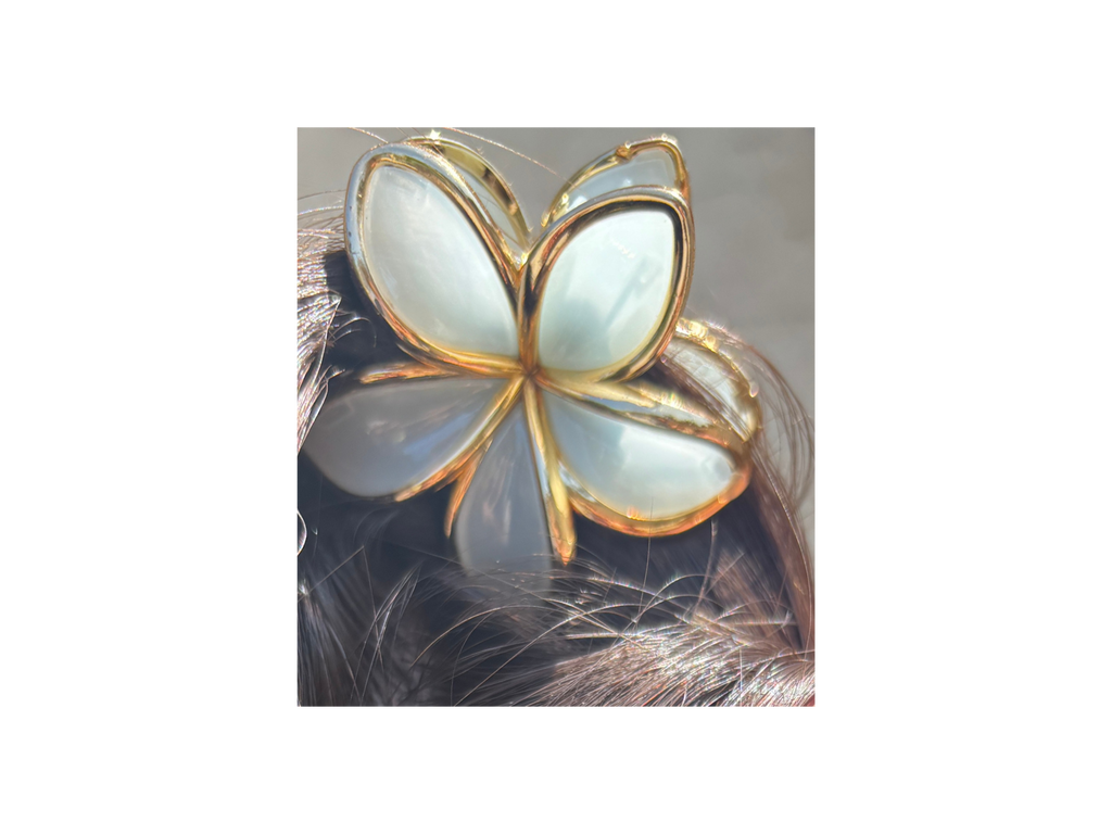 Pink Plumeria Hair Clip, Tropical Flower Hair Accessory, Floral Barrette, Hawaiian Hair Clip, Summer Hair Gift