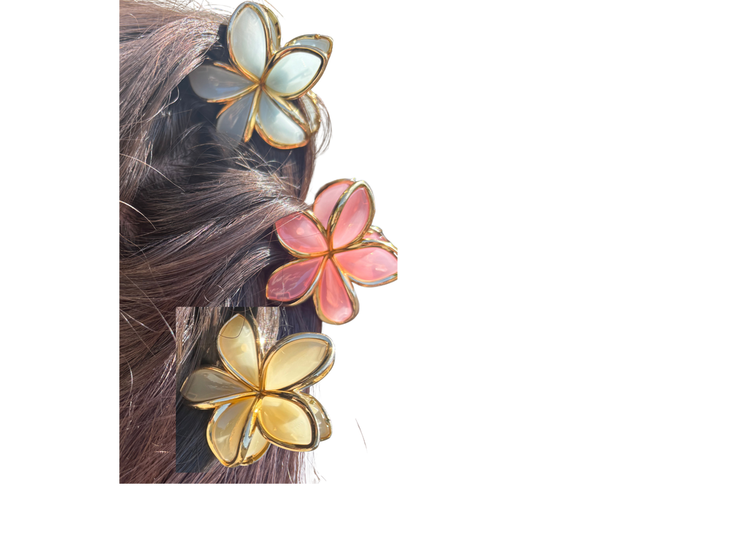 Pink Plumeria Hair Clip, Tropical Flower Hair Accessory, Floral Barrette, Hawaiian Hair Clip, Summer Hair Gift