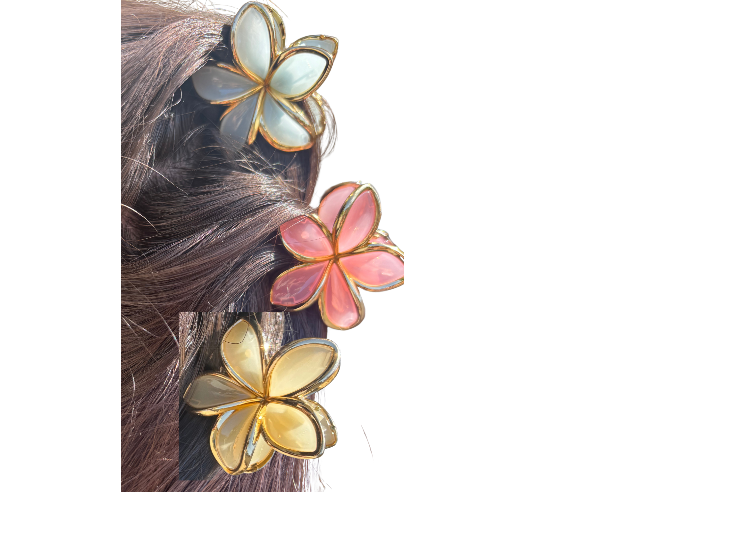 Pink Plumeria Hair Clip, Tropical Flower Hair Accessory, Floral Barrette, Hawaiian Hair Clip, Summer Hair Gift