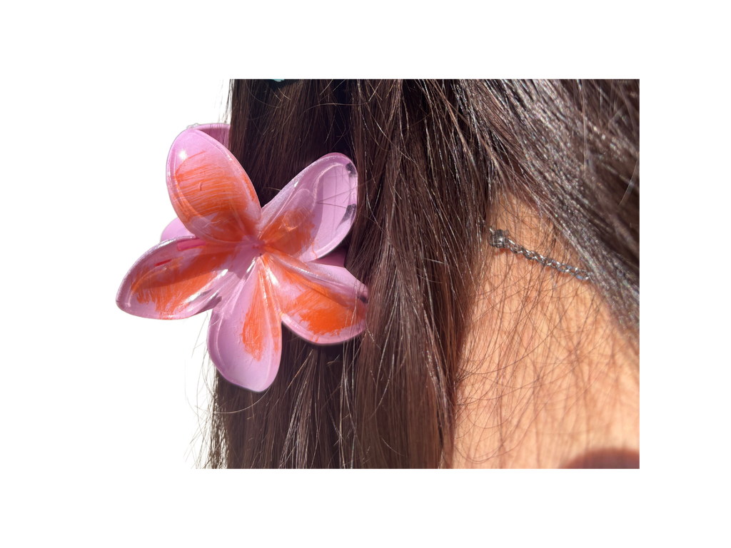 Hair Clip, Tropical Flower Hair Accessory, Floral Barrette, Hawaiian Hair Clip, Summer Hair Gift
